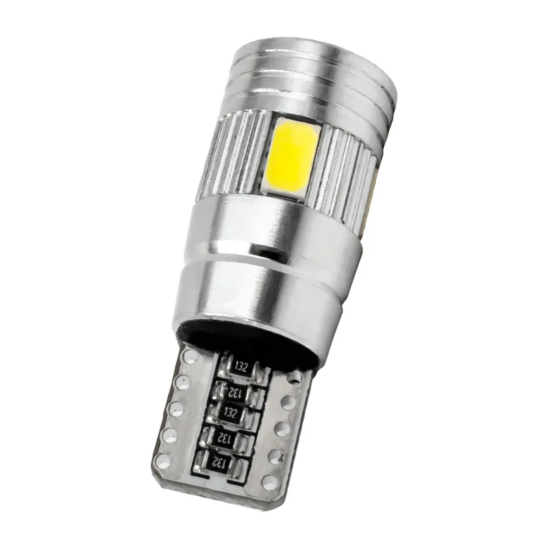 Суперъяркая светодиодная CAN шина T10 6 SMD 5630 без ошибок автомобильная лампа с