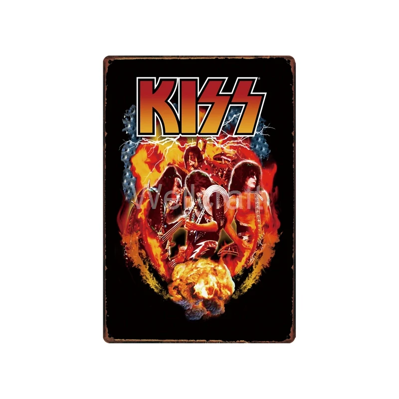 [ WellCraft ] Rock Music Star Metal Sign Posters art Vintage Mural Painting Personality Custom Decor LT-1741 | Дом и сад