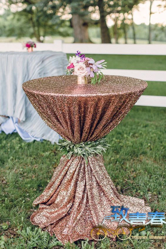 Sparkly Gold Sequin TableCloth Cake table/cocktail Weddings Parties beautiful Champagne Shiny Sequin Tablecloth Wedding Parties
