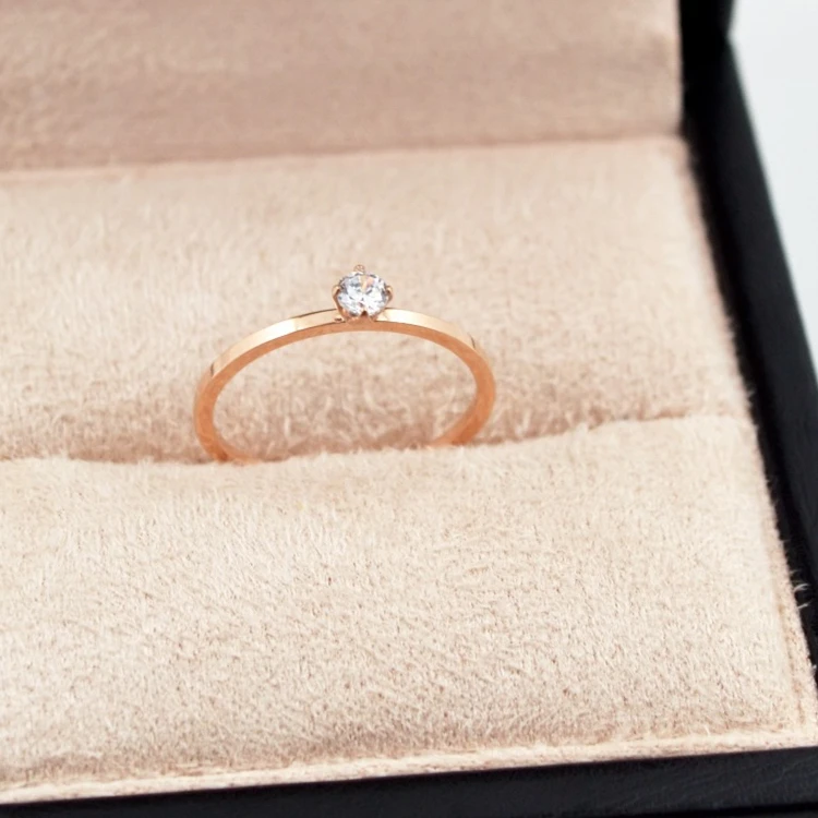 Женское кольцо с кристаллом из нержавеющей стали ювелирное изделие цвета