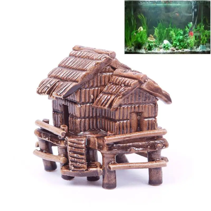 Искусственное мини украшение Керамическая форма дома аквариумное декор для