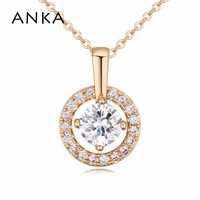 anka brand jewelry round necklaces pendants girls gift luxury necklace with top circular zircon fashion office lady 123164