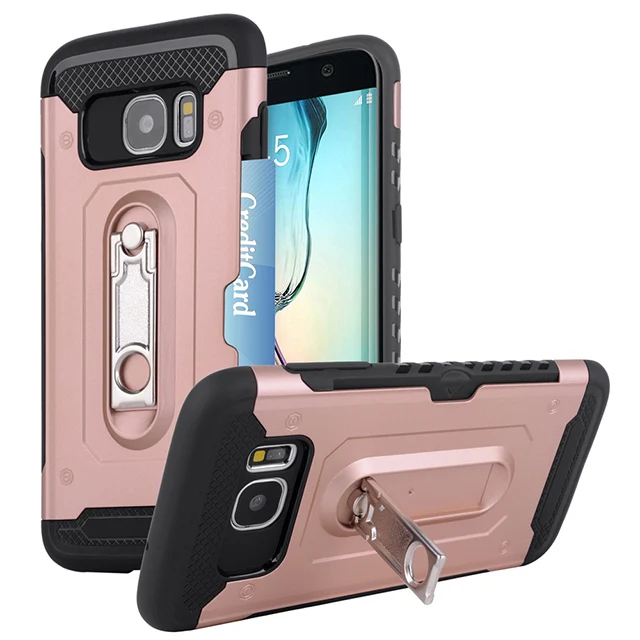 Rose Gold Защитный чехол-подставка для телефона samsung Galaxy S7 Edge Glaxy S 7 7 S S7edge 7 edge SM G930 G930F G930FD G935F SM-G935F - Цвет: Rose Gold