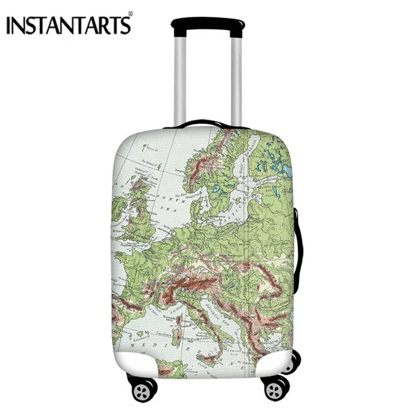 CC4078L INSTANTARTS карта мира, Чехол для багажа, аксессуары для путешествий, защитный Пылезащитный Чехол, сумка, чехлы, водонепроницаемый дождевик, чехол, стрейч - Цвет: CC4078L