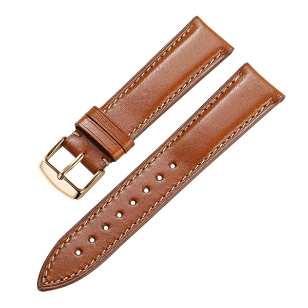 Brown with rose gold CHIMAERA часы полосы быстродействующий контакт ремешок для наручных часов, с пряжкой 3 цвета кожаный ремешок 22 мм 24 мм 21 мм 20 мм 19 мм 18 мм 16 мм - Цвет ремешка: Brown with rose gold