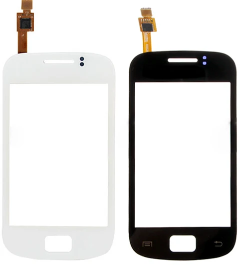 10 шт./лот Высокое качество 3.3" Для Samsung Galaxy Mini 2 II S6500 Дигитайзер Сенсорная панель Сенсорное стекло Линза черного и белого цветов на.