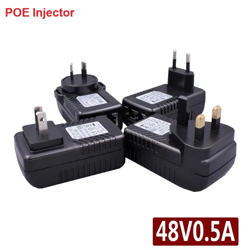 DC48V 0.5A Инжектор POE c сплитер для видеонаблюдения IP камера сетевой коммутатор