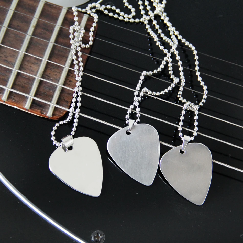 Металлическое ожерелье из нержавеющей стали|guitar plectrum|bass guitar plectrumsguitar pick necklace |