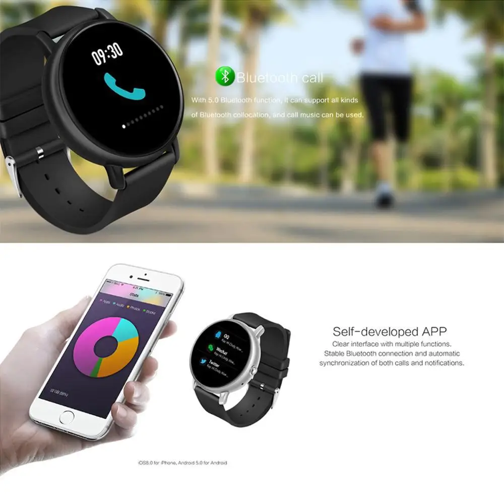 LEMDIOE Bluetooth динамик Смарт часы для женщин мужчин монитор сердечного ритма во время