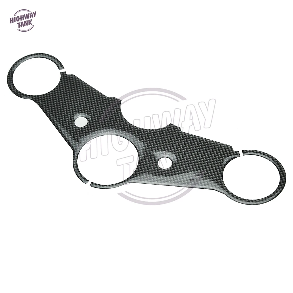 1 шт Мотоцикл углеродного волокна шаблон Топ тройной зажимной хомут стикер чехол