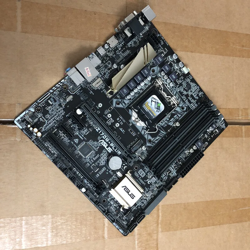 

original motherboard for ASUS Z170M-PLUS DDR4 LGA 1151 USB2.0 USB3.0 USB3.1 64GB DVI VGA HDMI Desktop motherboard Free shipping