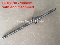 sfu2510 900mm ballscrew with ball nut with bk20bf20 end machined