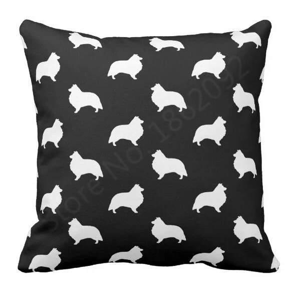 Новинка декоративная подушка с рисунком силуэта овечьей шерсти черная забавная