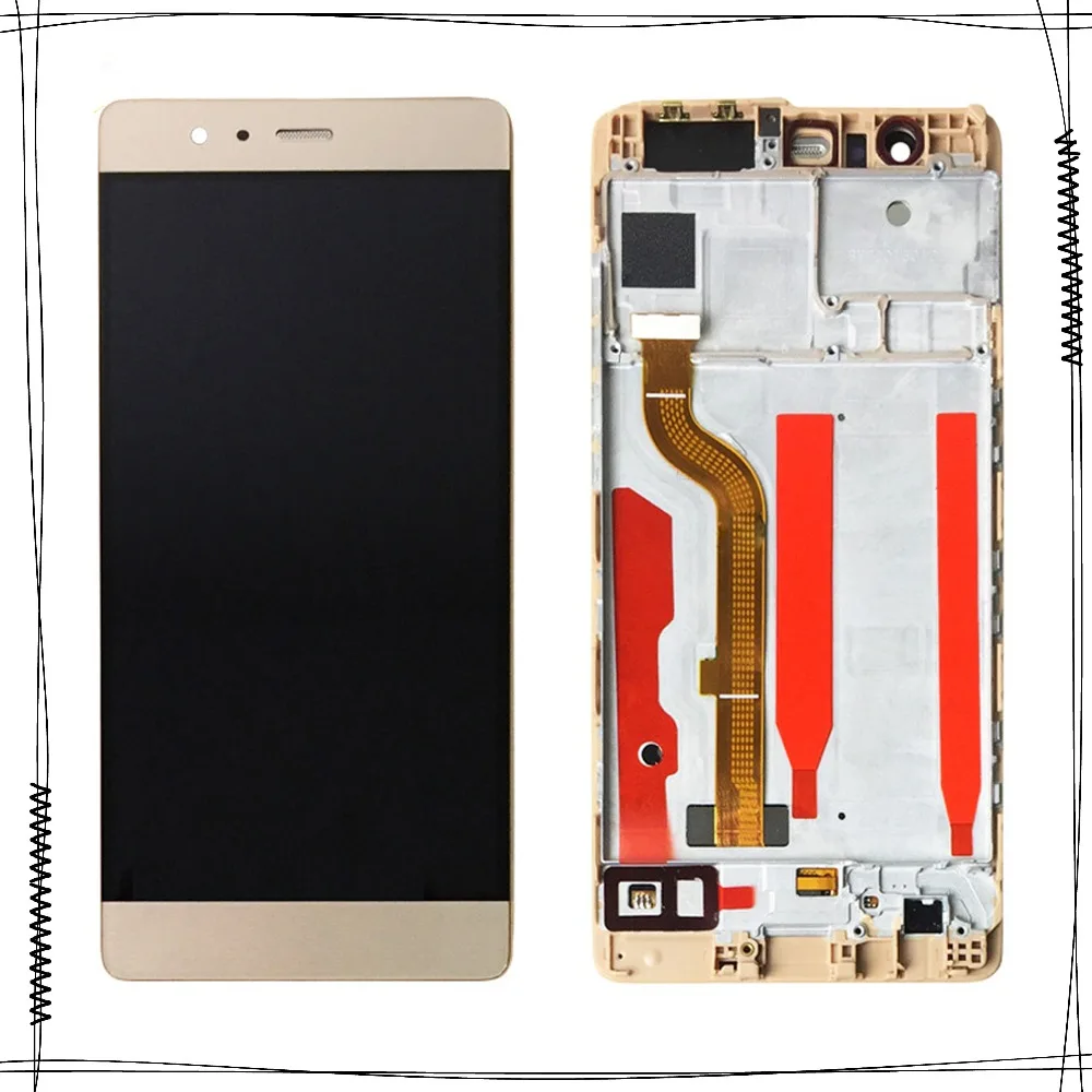 Для HUAWEI P9 дисплей сенсорный экран дигитайзер с рамкой для ЖК EVA L09 L19 Замена|Экраны