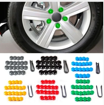 17 мм для VW для Skoda 21 шт., автомобильные шины, колеса, винт для шин, колпачок, декоративная шина, гайка, болт, защита, автомобильный стиль