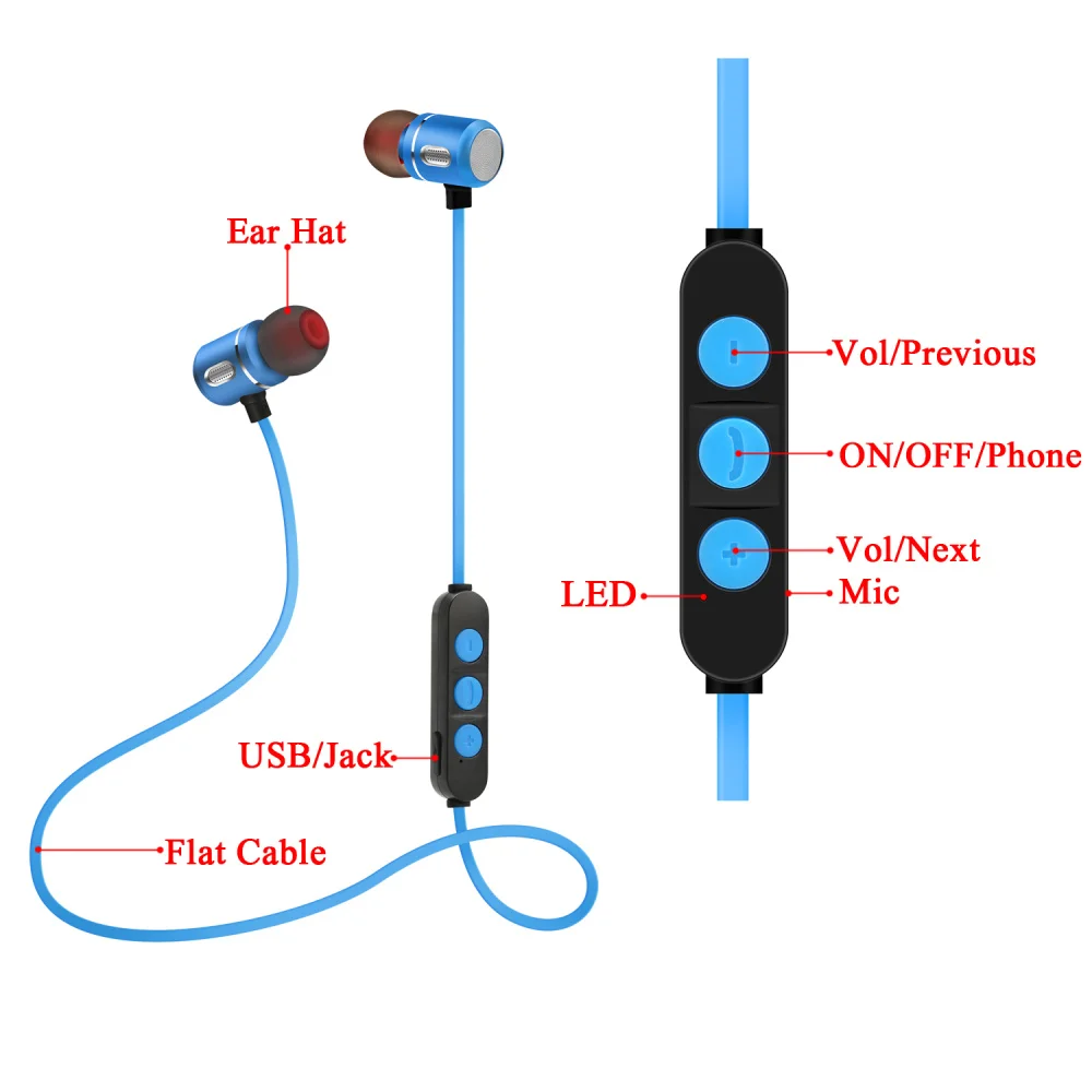 QAIXAG Новая беспроводная bluetooth-гарнитура Спортивная Магнитная в ухо с Bluetooth