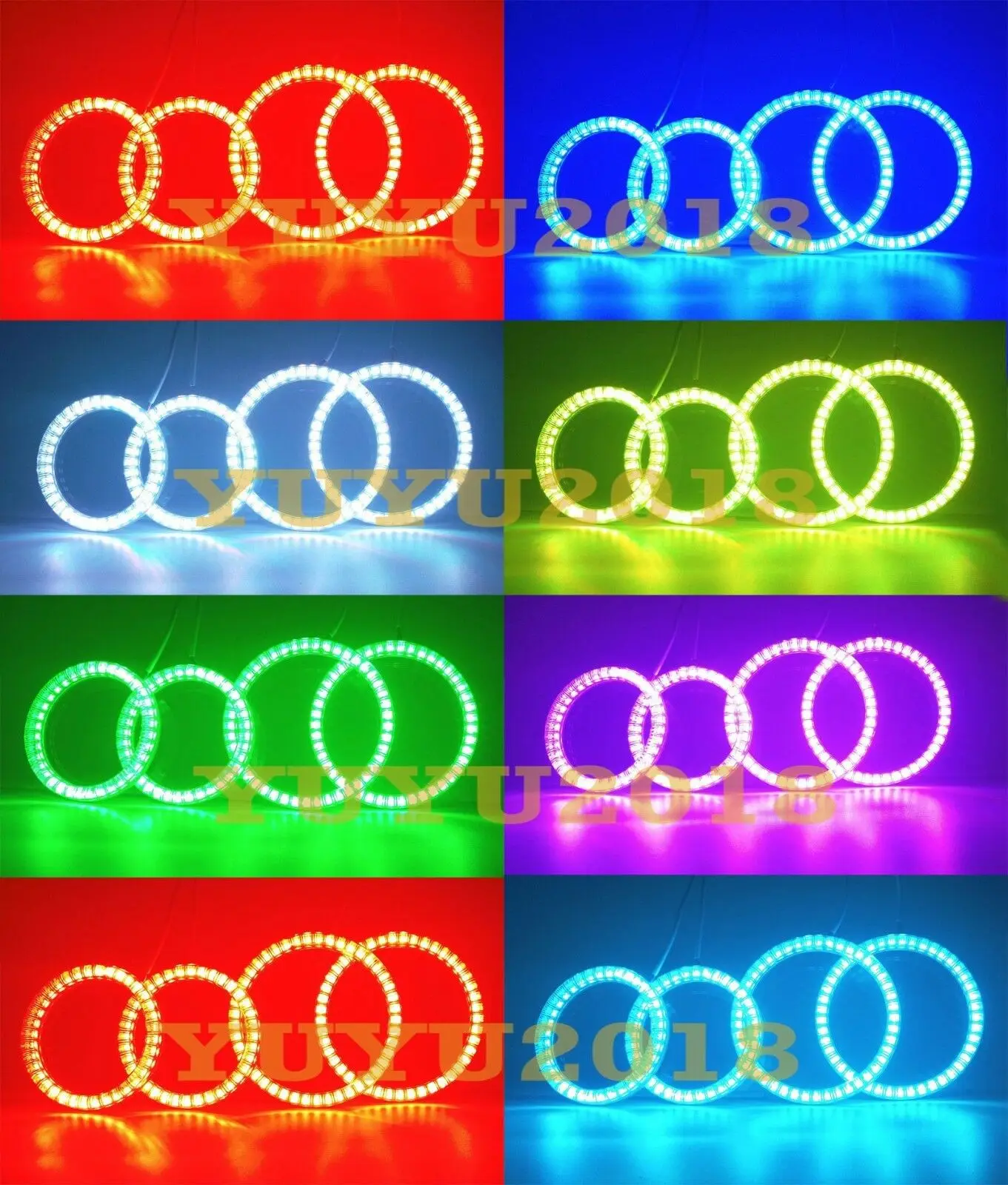Кольца с гало RGB подходят для infiniti FX35 FX45 2003-2008 автомобильные фары многоцветные