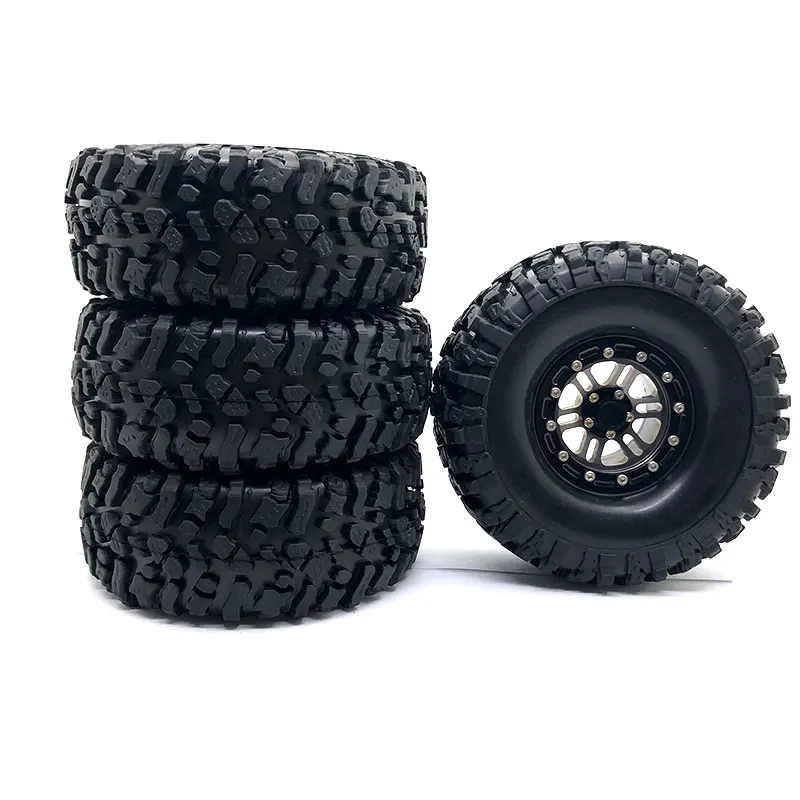 4 шт. 1 9 дюйма Beadlock Колесные диски и резиновые шины для 1/10 RC Rock Crawler Axial SCX10 RR10 AX10 Рейф