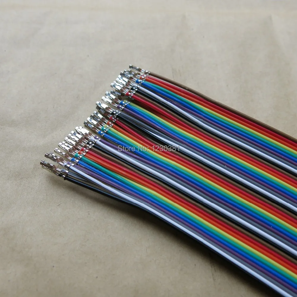 40 шт./лот/полоса длина 100 см перемычка Dupont кабель мама разъем 2 54 мм лента Rainbow можно