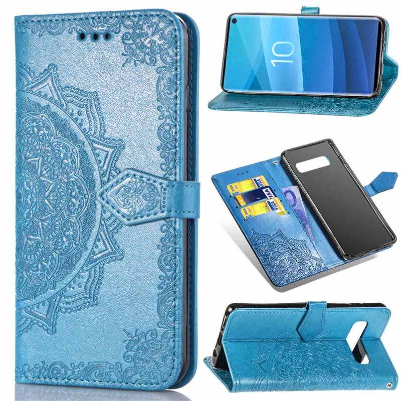 Чехол-Кошелек с откидной крышкой для Samsung Galaxy S10 Plus S10e M20 M10 винтажные кожаные чехлы