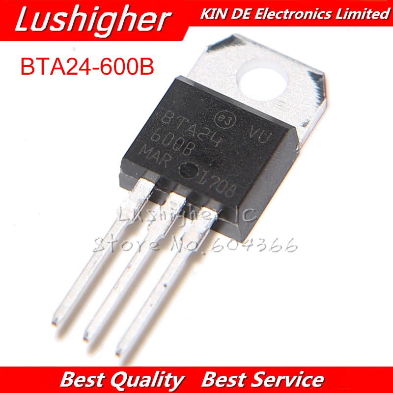 

10 шт. BTA24-600B TO220 BTA24-600-220 BTA24 24-600B