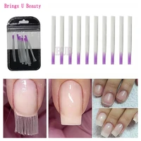 10pcs professional fiberglass glass nail extension fiber for nail silk extension nail form acrylic false tips manicure