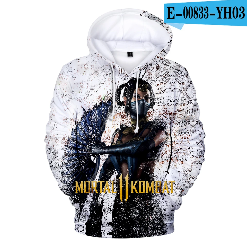 Горячая Распродажа, толстовки Mortal Kombat 11, мужские/женские модные толстовки с капюшоном и принтом в стиле Харадзюку, толстовки Mortal Kombat 11, уличная одежда для игр, топы - Цвет: as picture 3D
