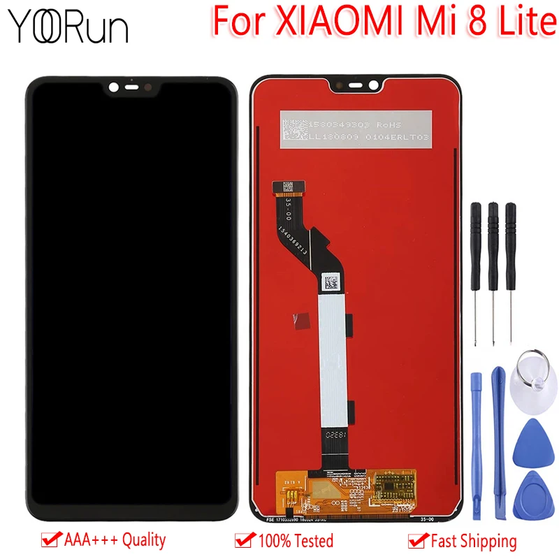 6.26 Inch For XIAOMi Mi 8 Lite LCD Display Touch Screen Digitizer Assembly Replacement Parts with Tools | Мобильные телефоны и