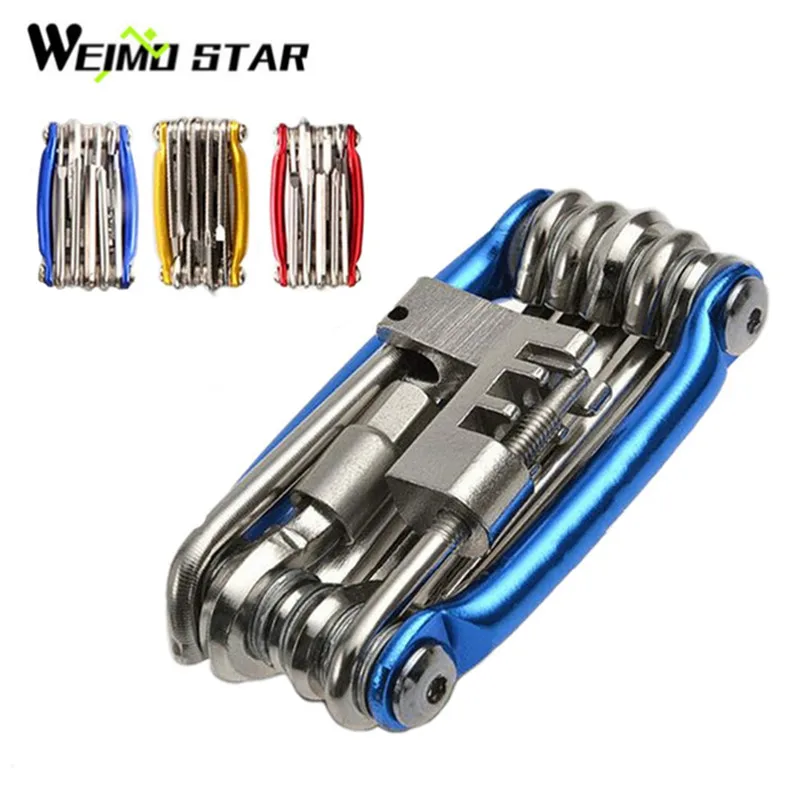 

Weimostar 11 in 1 Mountain Bike Tools Multifunction Bicycle Repair Tool Cycling Folding Hex Spoke Wrench Screwdrive Chain Cutter