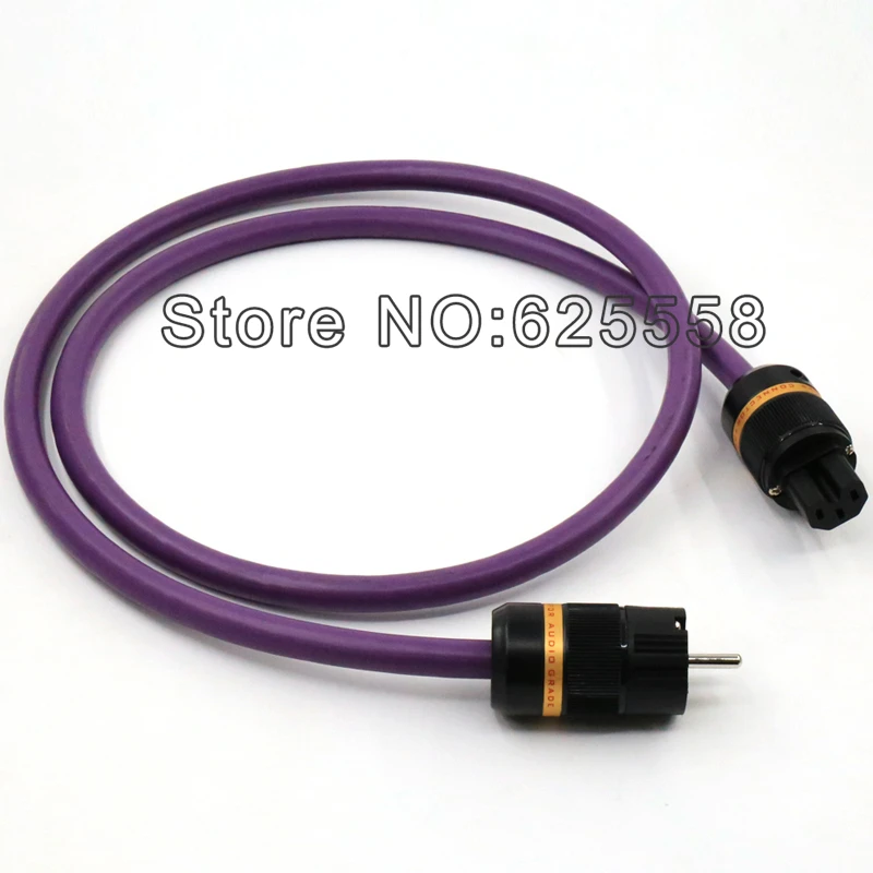 2 м Audiocrast AC 313(cu) EU Rhodium Pure cupper schuko plug + IEC Электрический Conenctor кабель питания для