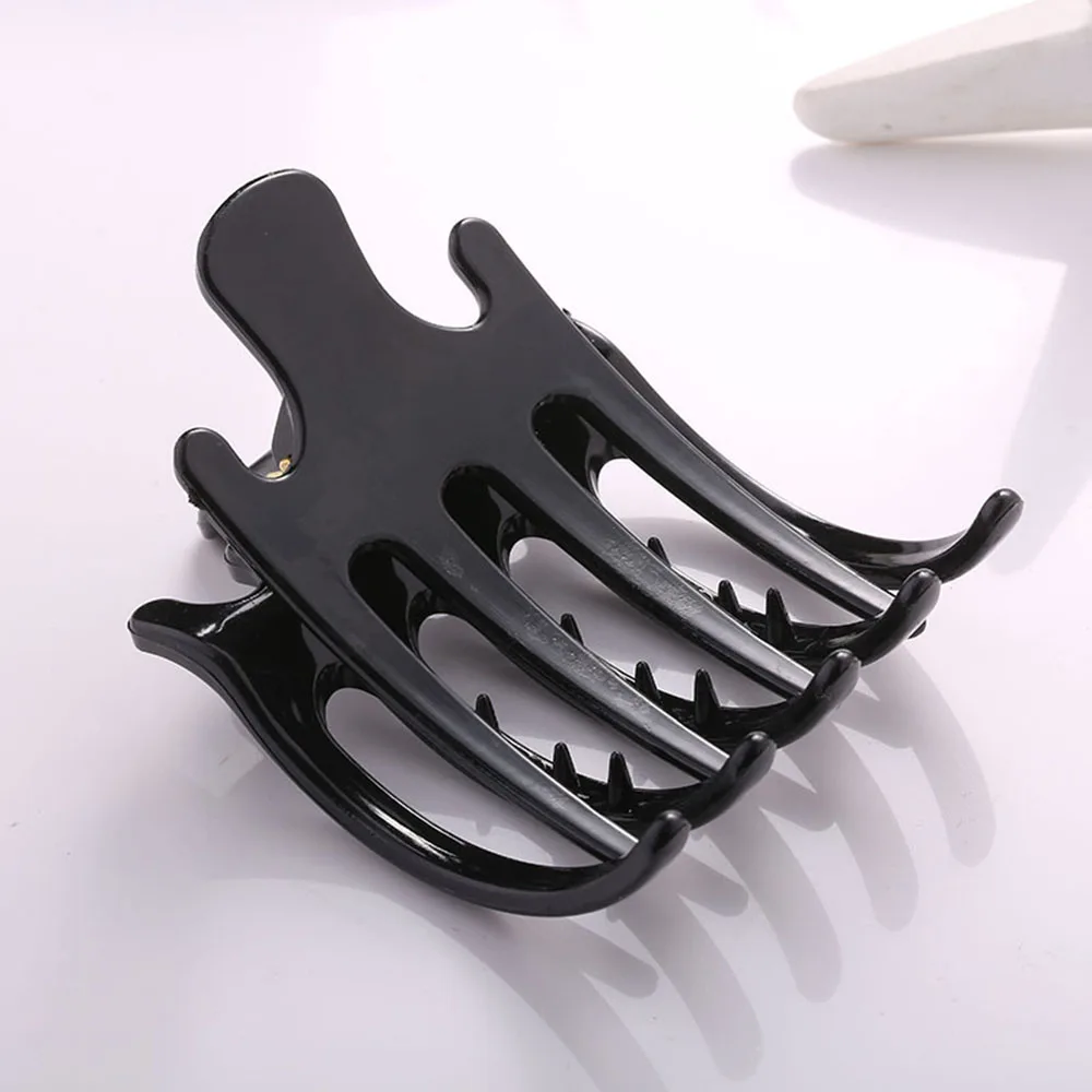 

Fashion Simple Non Slip Grip Large Claw Women Crab Hair Claw Clip Girls Black Plastic Hairpin Claws Hair Clip Clamp For Women