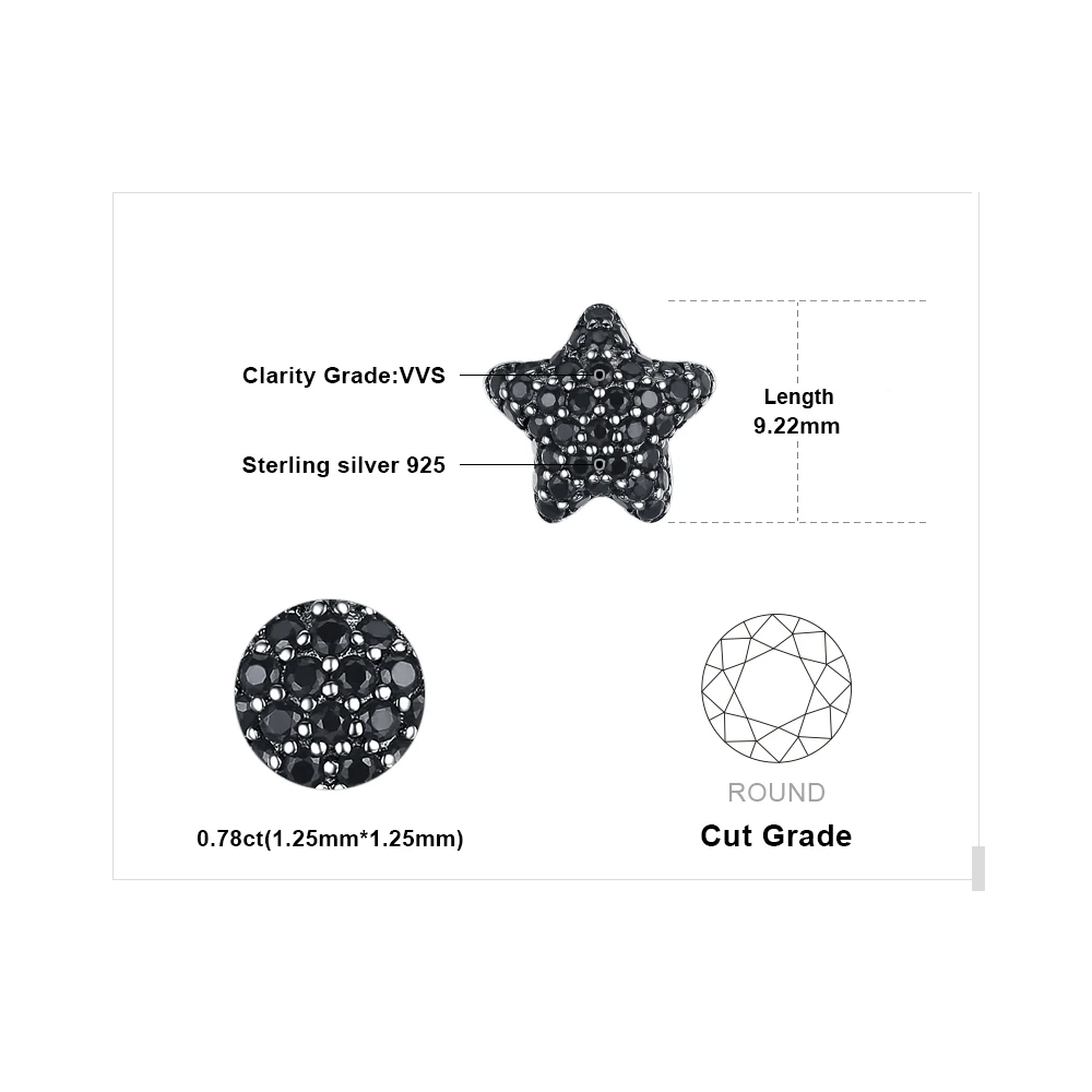 Jewelrypalace Star 0.7ct натуральная шпинель проложить Серьги гвоздики 925 стерлингового