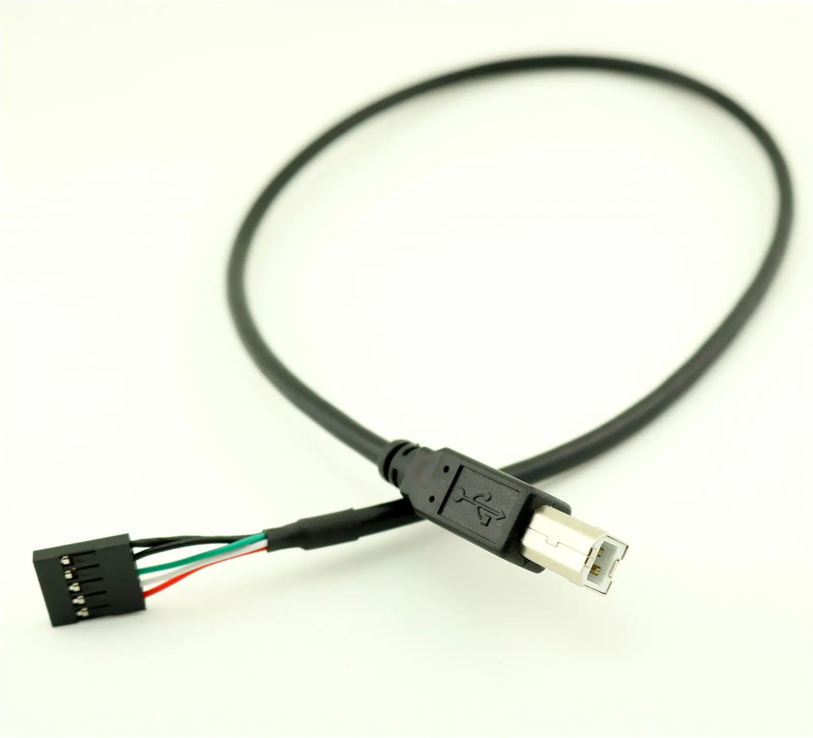 1 шт. 50 см USB 2 0 Тип B штекер Dupont 5 Pin клемма женского типа адаптер материнской платы