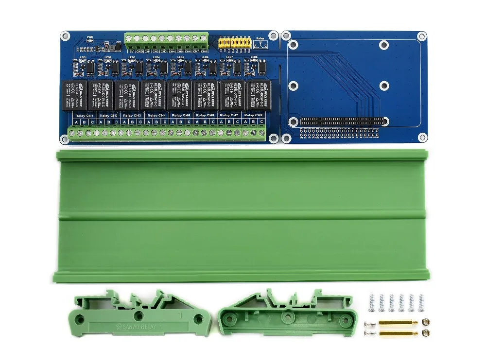 

Waveshare RPi Relay Board (B) Expansion board with 8-ch relays for Raspberry Pi A+/B+/2B/3B/3B+