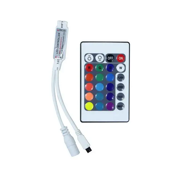 Мини DC12V 24Key RGB контроллер ИК пульт дистанционного управления с мини приемником