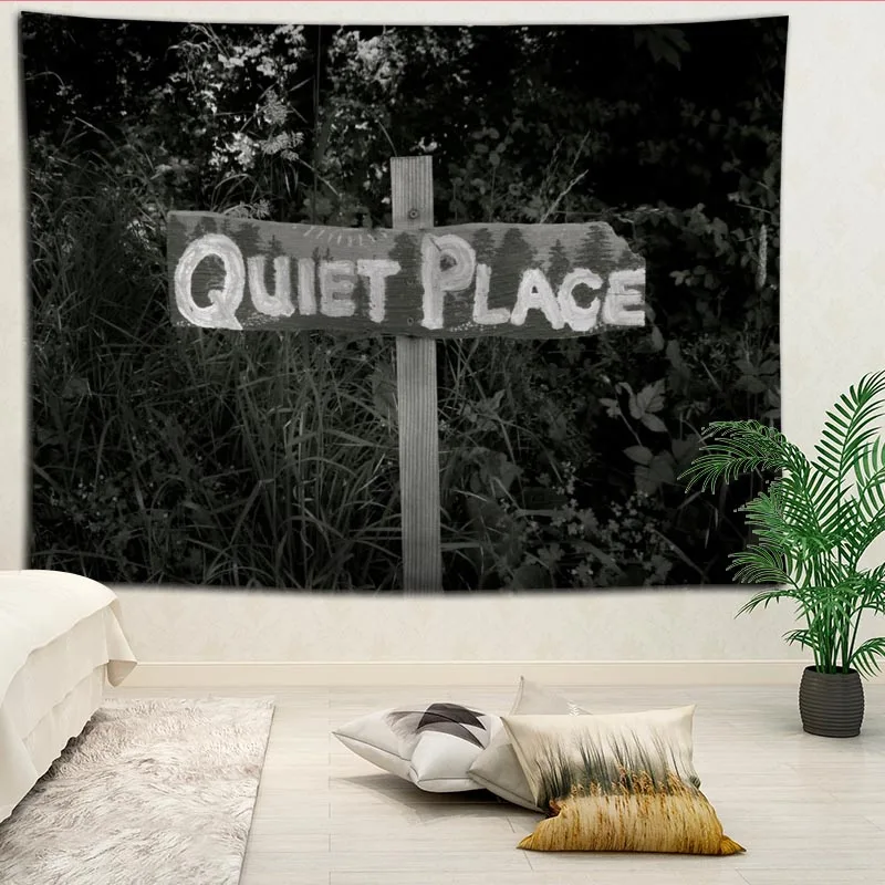 

Custom A Quiet Place printed Background cloth wall covering room bedside cloth modern large painting Nordic fabric tapestry