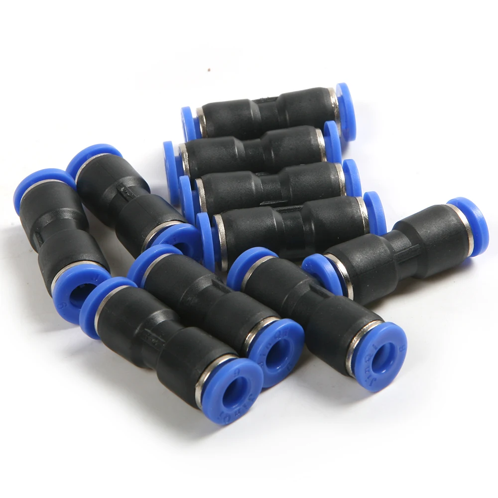 10 шт 6 мм до равный прямой нажимной в пневматической трубке штуцер Разъемы с одним