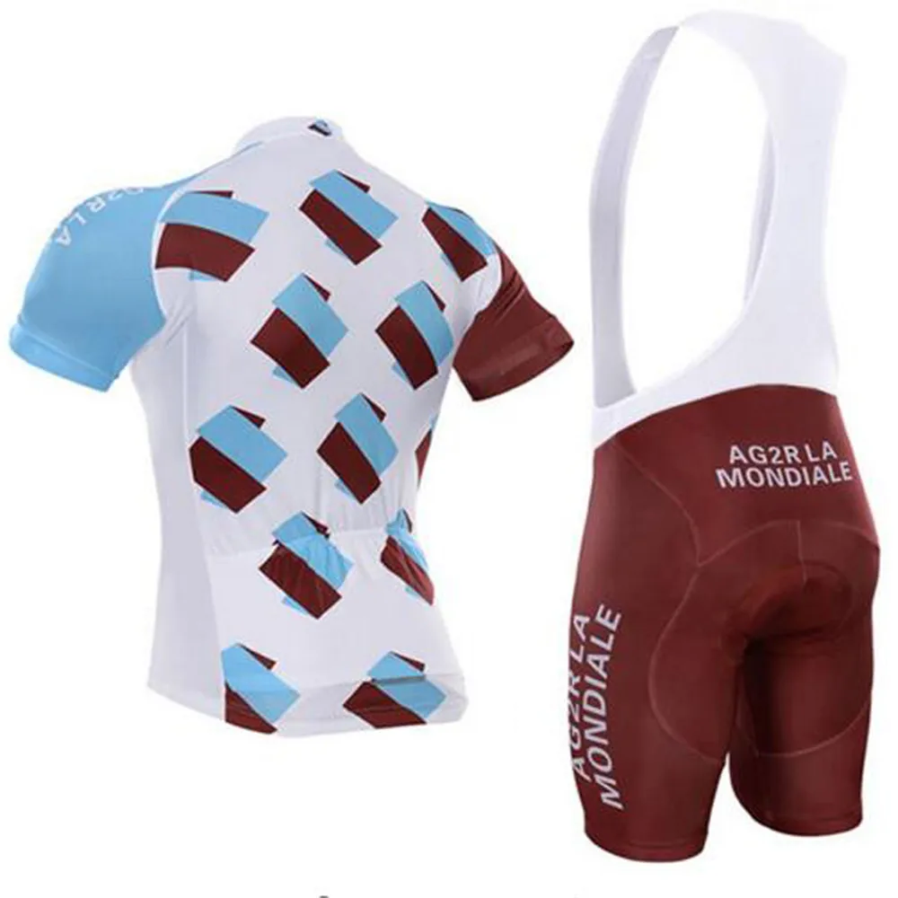 AG2R Велоспорт Джерси 2019 команда 9D гелевые велосипедные шорты набор Ropa Ciclismo