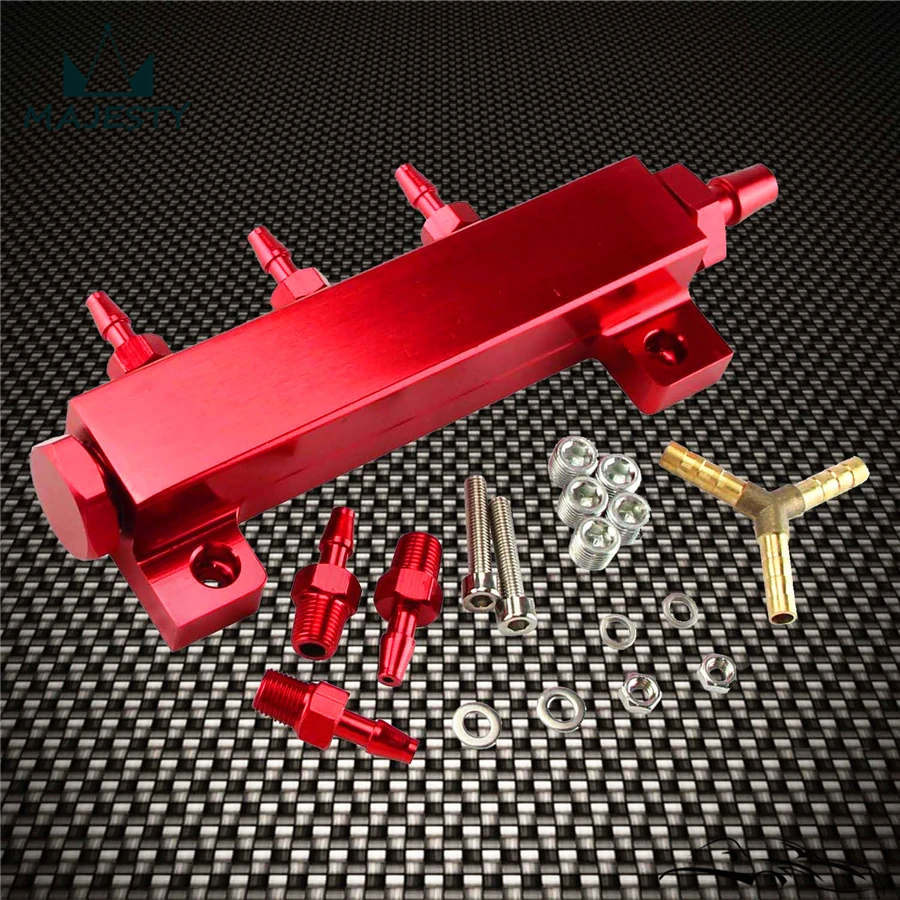 JDM Алюминиевый турбо Отходной вакуумный впускной коллектор 6 портов 1/8 NPT