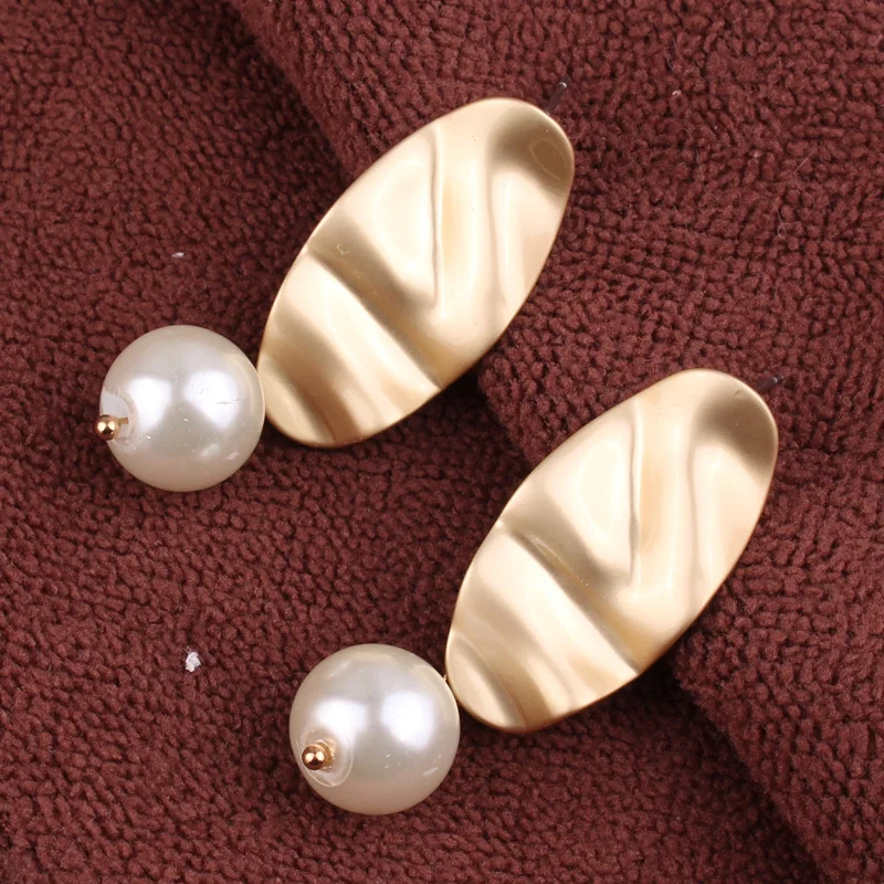 LUBOV большие серьги-подвески с искусственным жемчугом металлические серьги панк