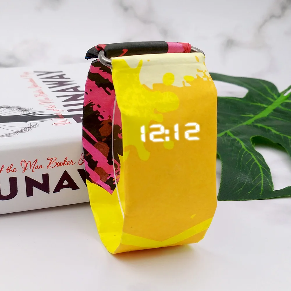 Новые бумажные часы водонепроницаемые бумажный ремешок с магнитной застежкой