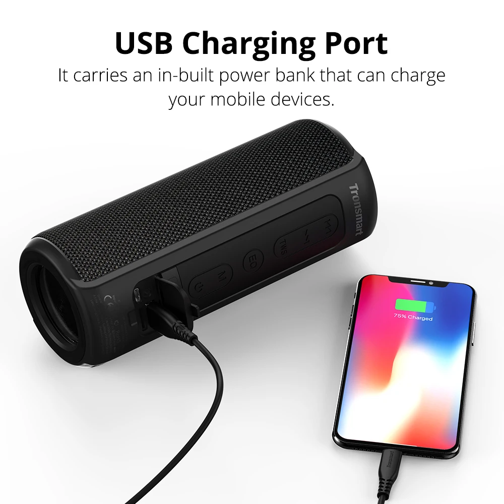Tronsmart Element T6 Plus 40 Вт TWS SD TF портативный Bluetooth динамик IPX6 Водонепроницаемый Открытый Портативный мини-динамик для телефонов