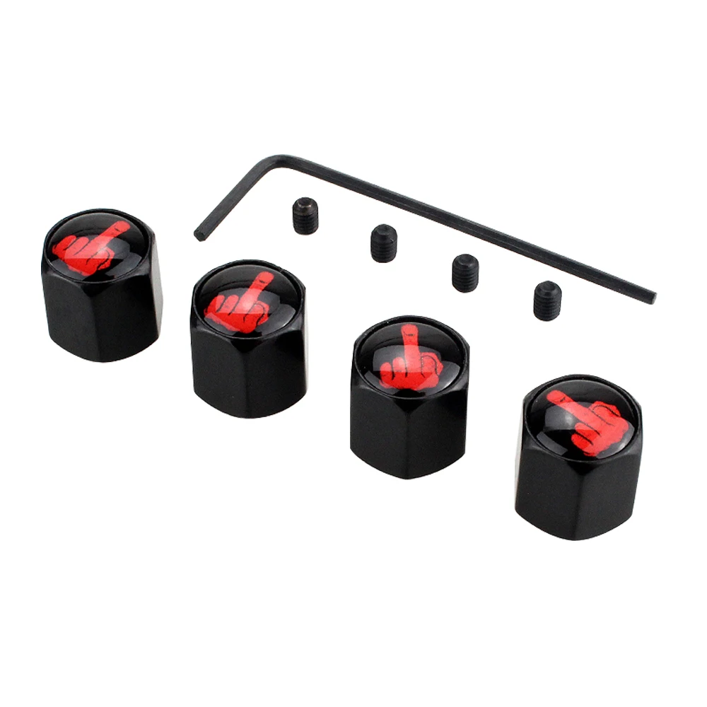 Металлическое колесо шток клапана крышки украшение автомобиля воздушный чехол