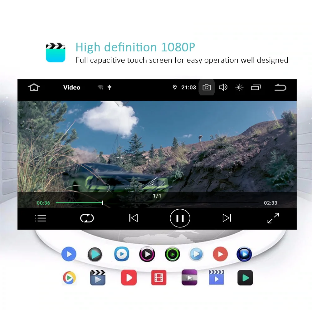 Podofo 2 Din радио Android 9 0 MP5 автомобильный dvd-плеер gps/wifi для Ford Focus Mondeo Kuga C-MAX S-MAX Galaxy