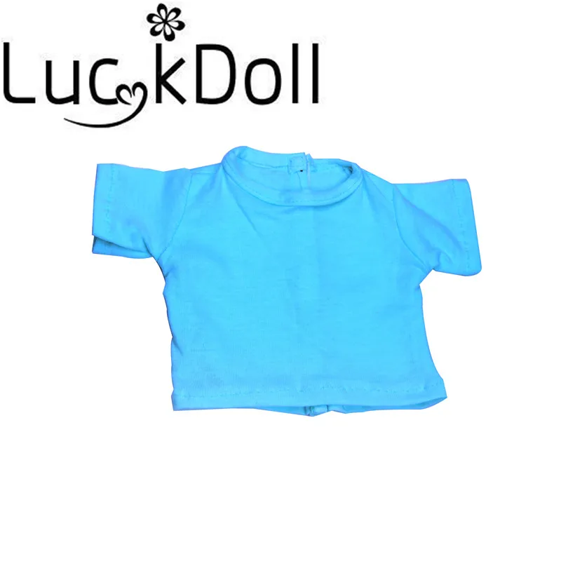 LUCKDOLL Повседневная Спортивная футболка кукла аксессуары для кукольной одежды подходит 18 дюймов американская кукла