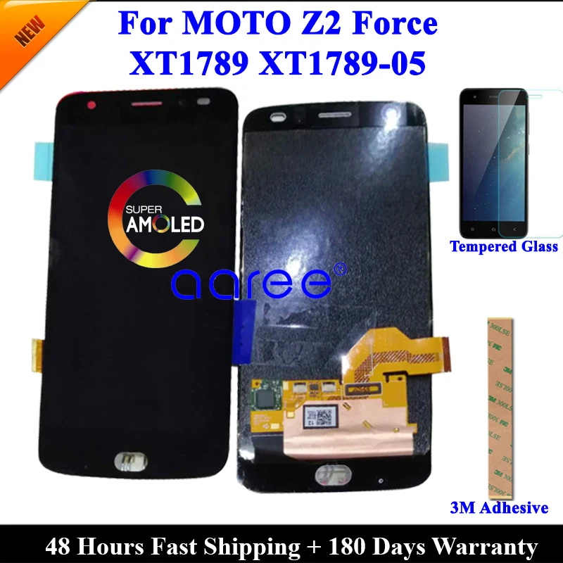 Протестированный ЖК-экран для Moto Z2 Force ЖК-дисплей для Moto Z2 Force XT1789 дисплей ЖК-экран сенсорный дигитайзер сборка