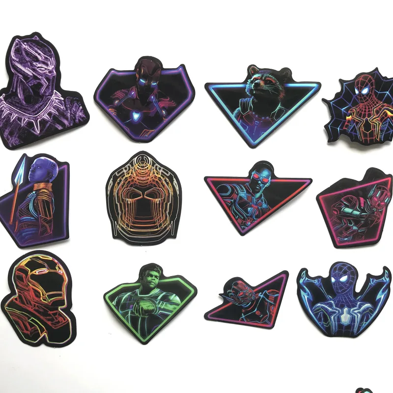 66 шт./лот, Мстители, 4, Marvel, мультфильм, alliance, красочная Вселенная, игрушка для ноутбука, скейтборд, багажные наклейки для детей