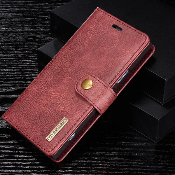 Red Для sony Xperia XZ XZ1 XZ2 XZ3 Compact pu ретро кожаный чехол-книжка с подставкой съемный магнитный 2 в 1 съемный чехол для карт чехол - Цвет: Red