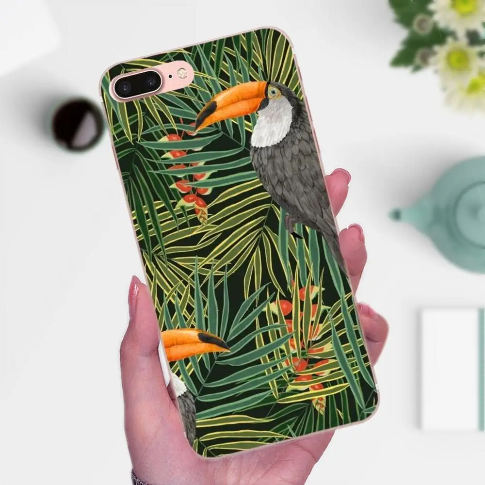 Тропический лес животное птица Toucan для Galaxy J1 J2 J3 J330 J4 J5 J6 J7 J730 J8 2015 2016 2017 2018 мини Pro TPU