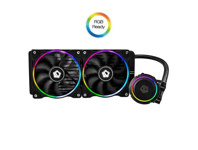 ID-COOLING AURAFLOW 240 RGB светильник Интегральные эффекты с водяным охлаждением cpu кулер 240 ряд полная Платформа Пряжка включает AM4